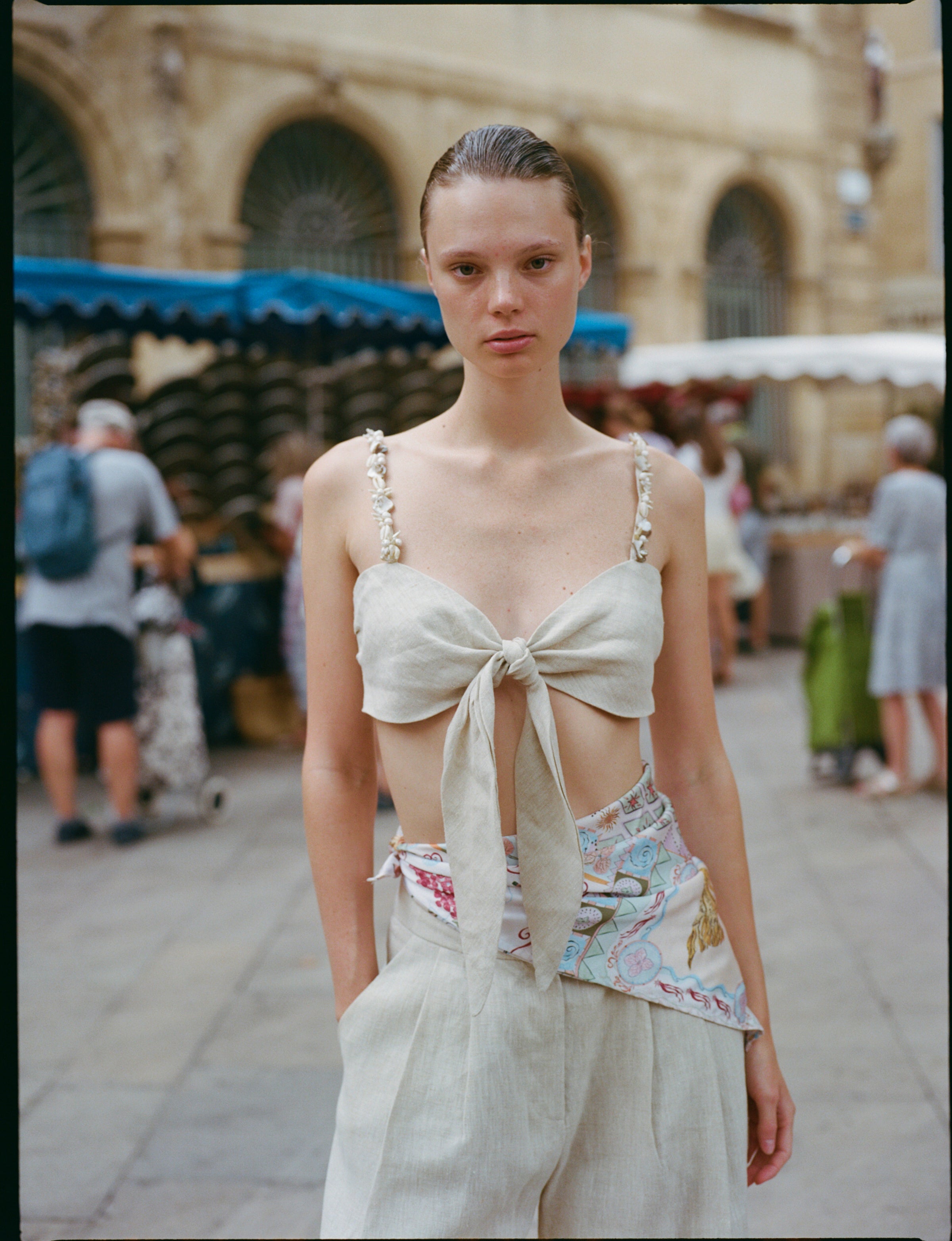Top Estela crema