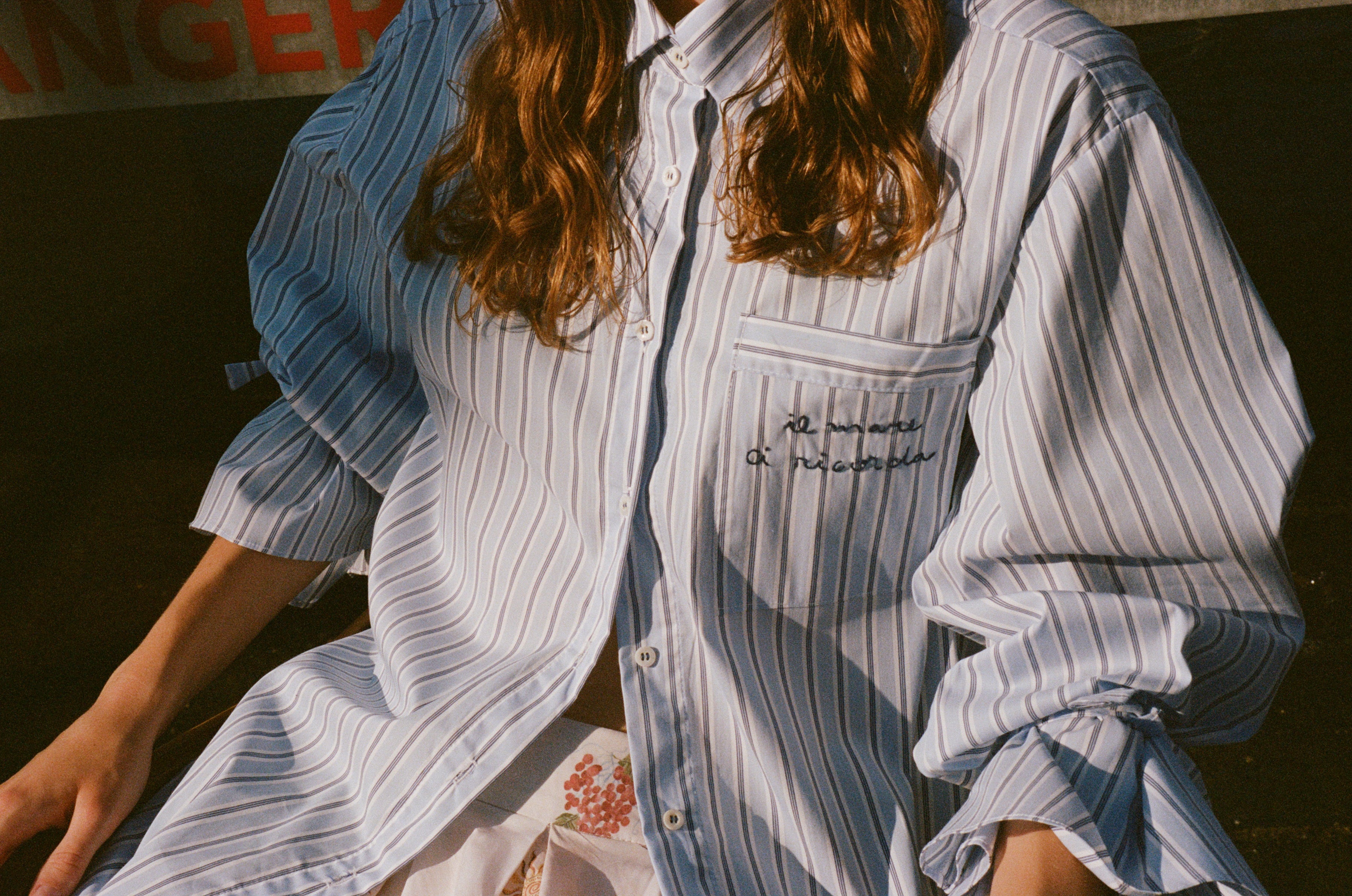 Camisa Navia rayas azules