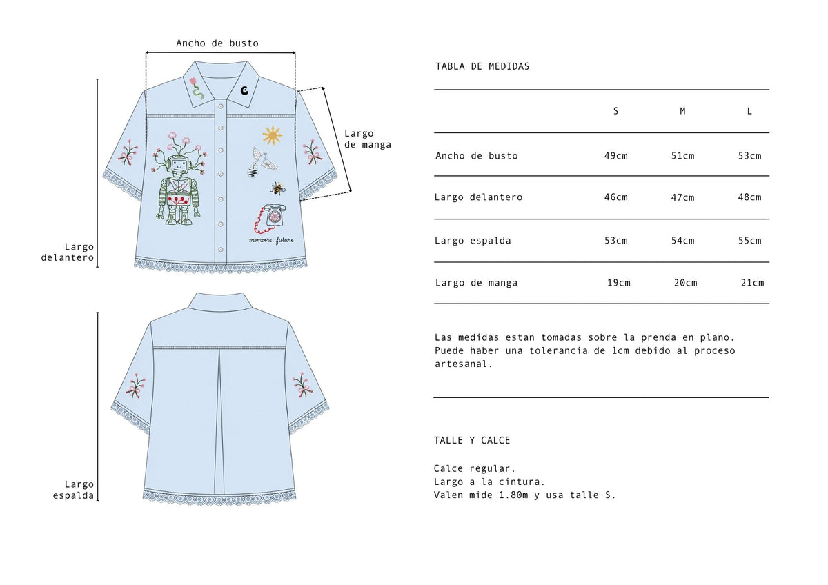 Camisa Aruba Celeste