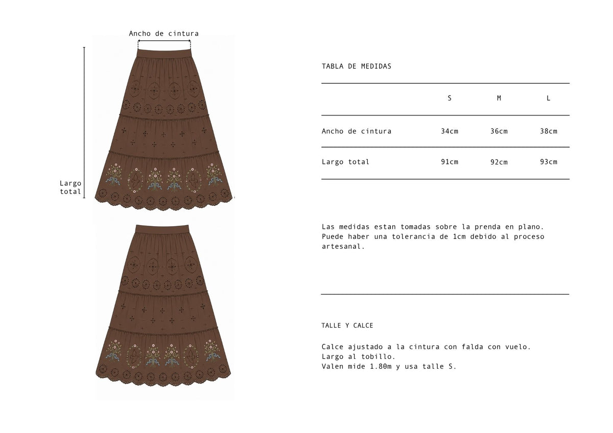Falda Penélope Chocolate