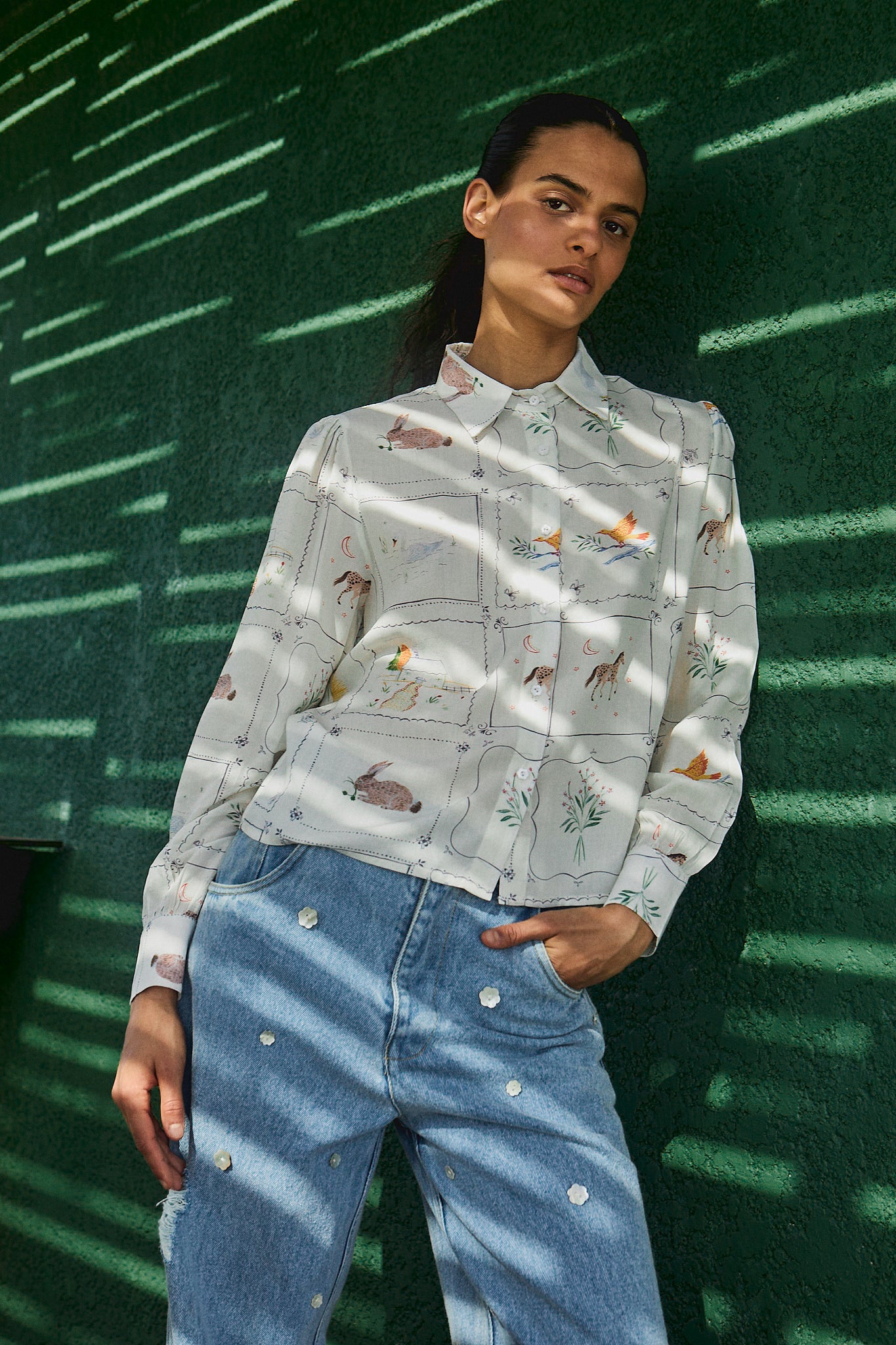 Camisa Josefina azulejos