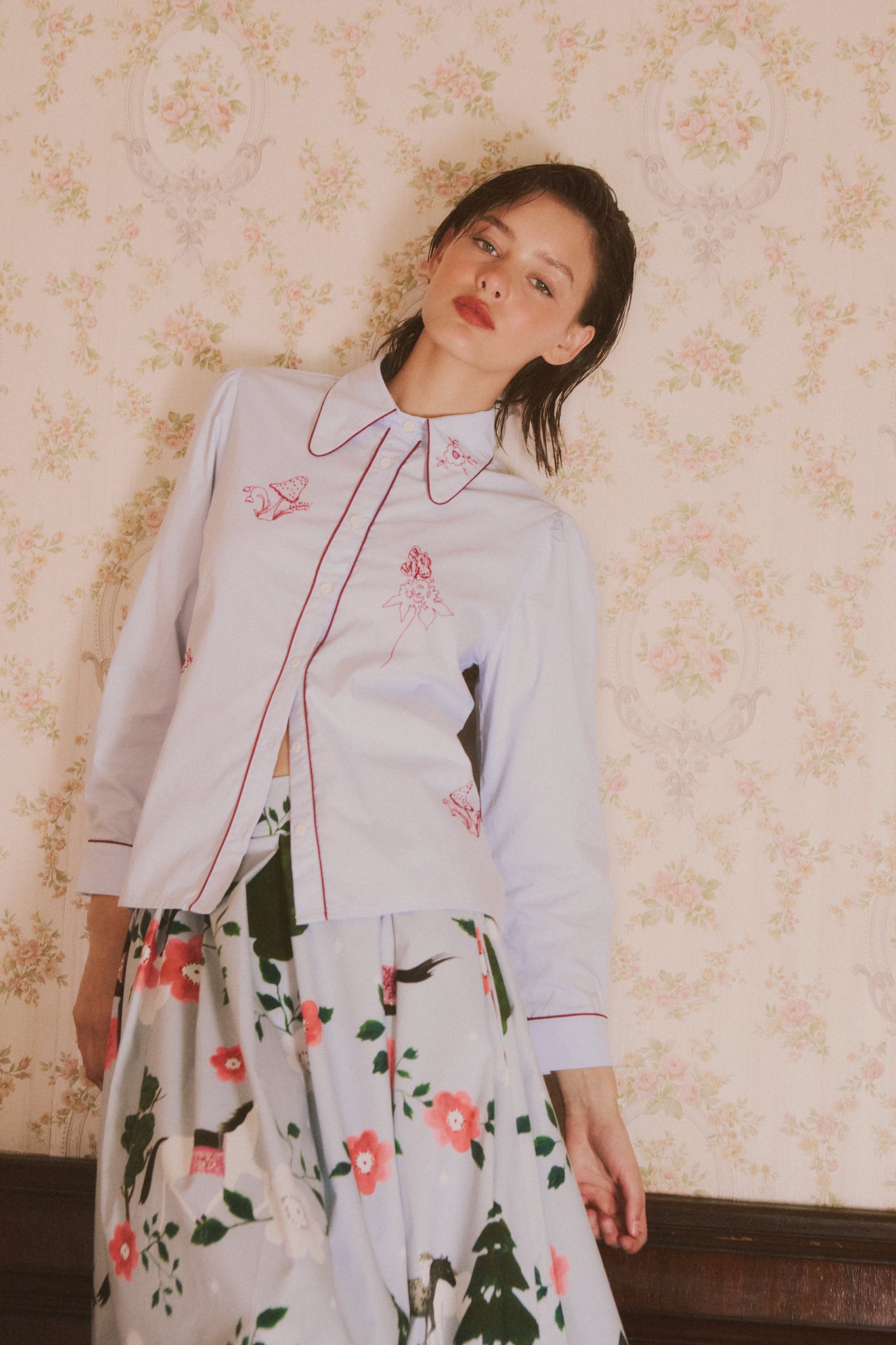 Camisa Marlowe celeste