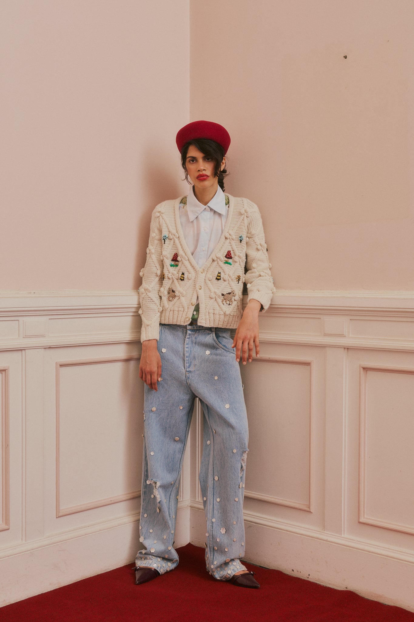 Cardigan Caballitos natural