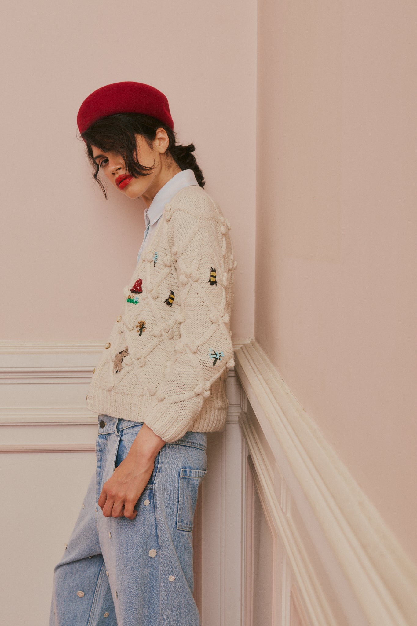 Cardigan Caballitos natural (Pre Order 15 días)