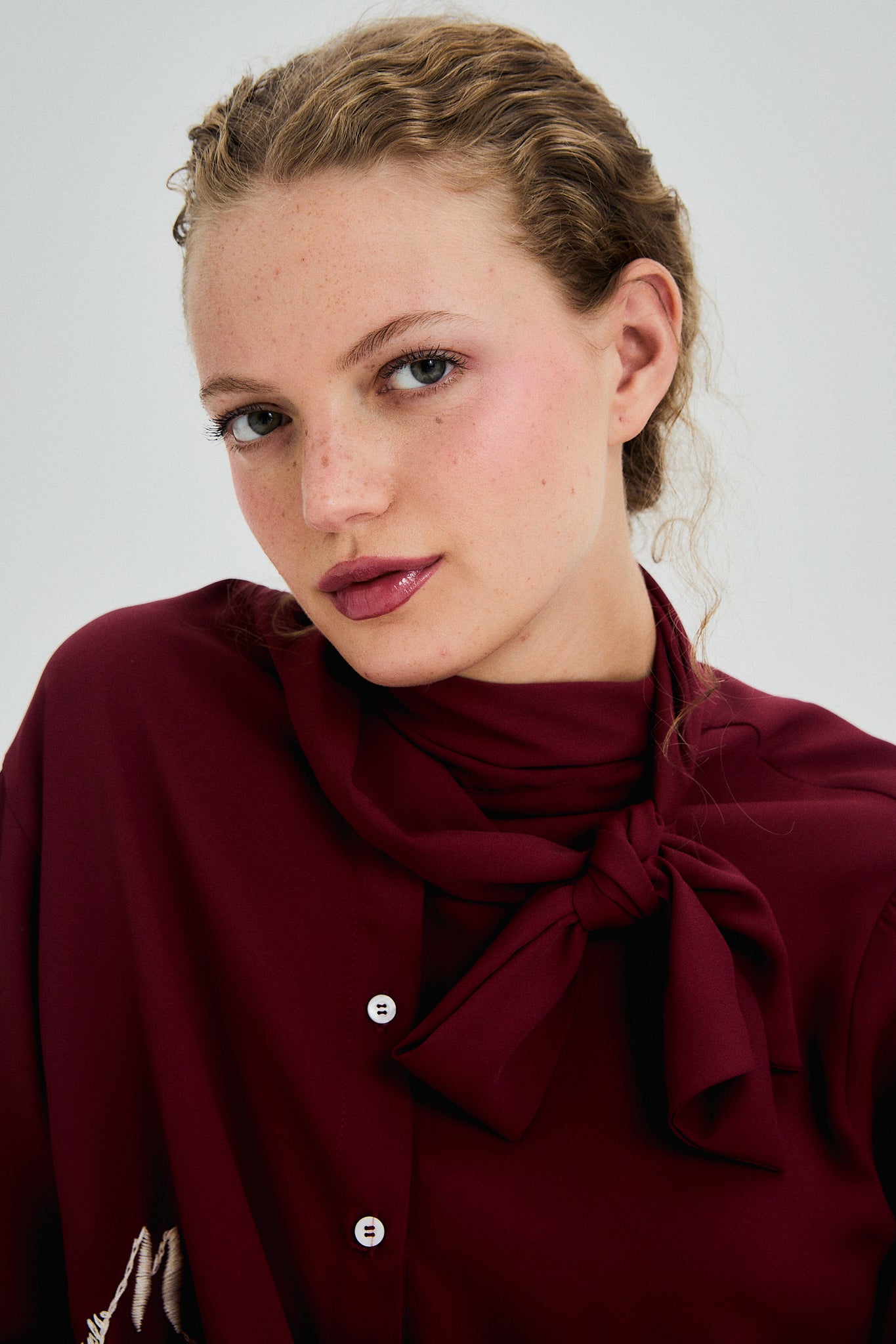 Camisa Esquel bordeaux