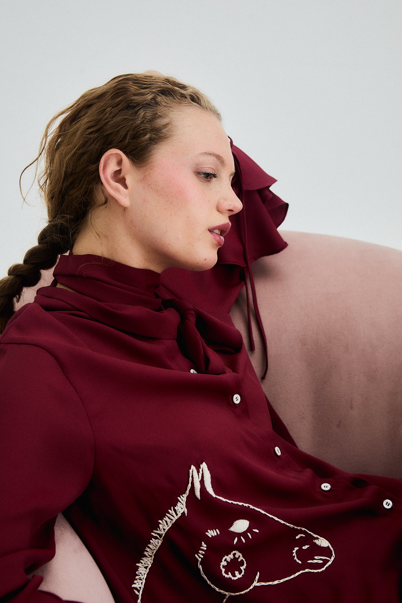 Camisa Esquel bordeaux