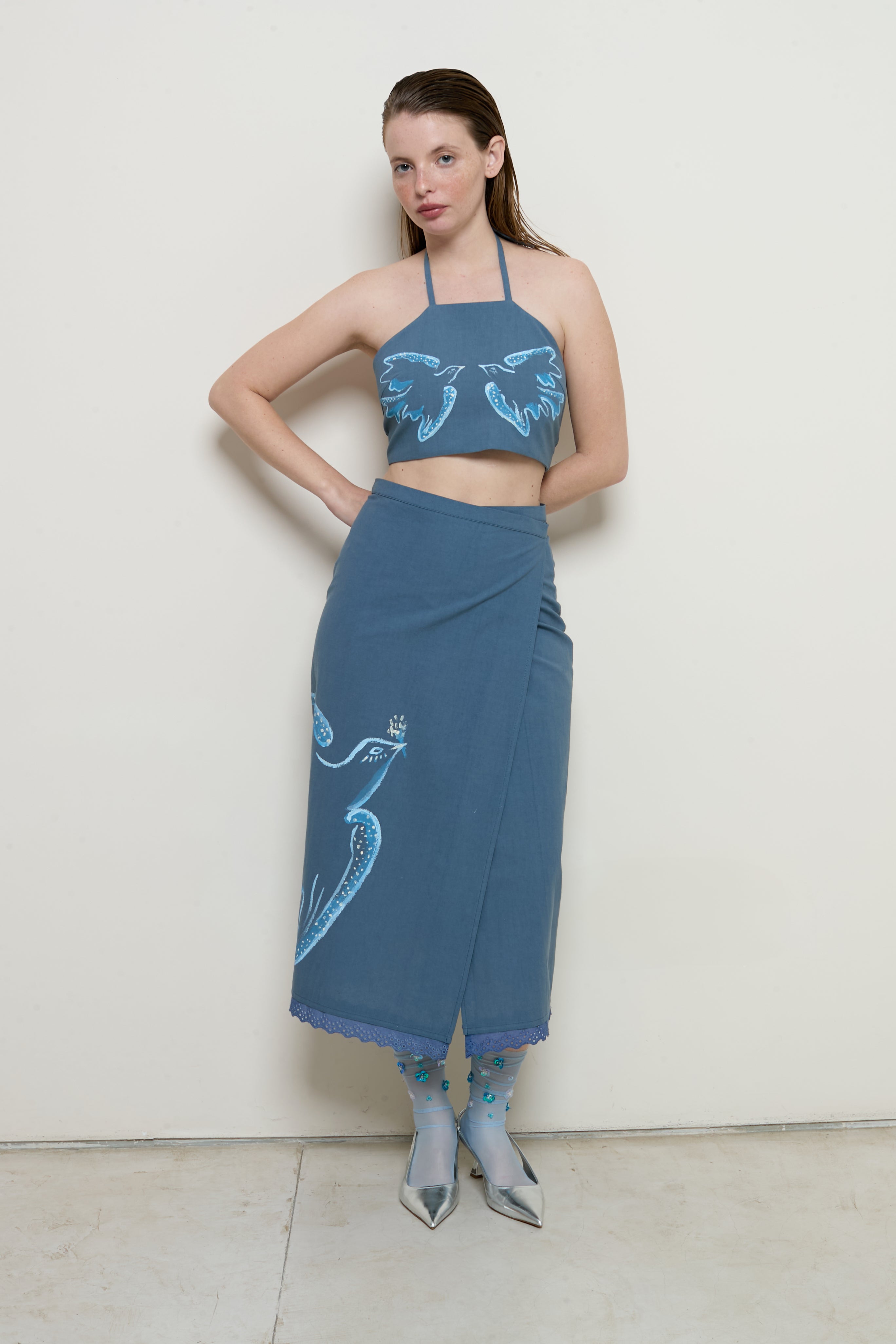 Falda Portafolio Azul