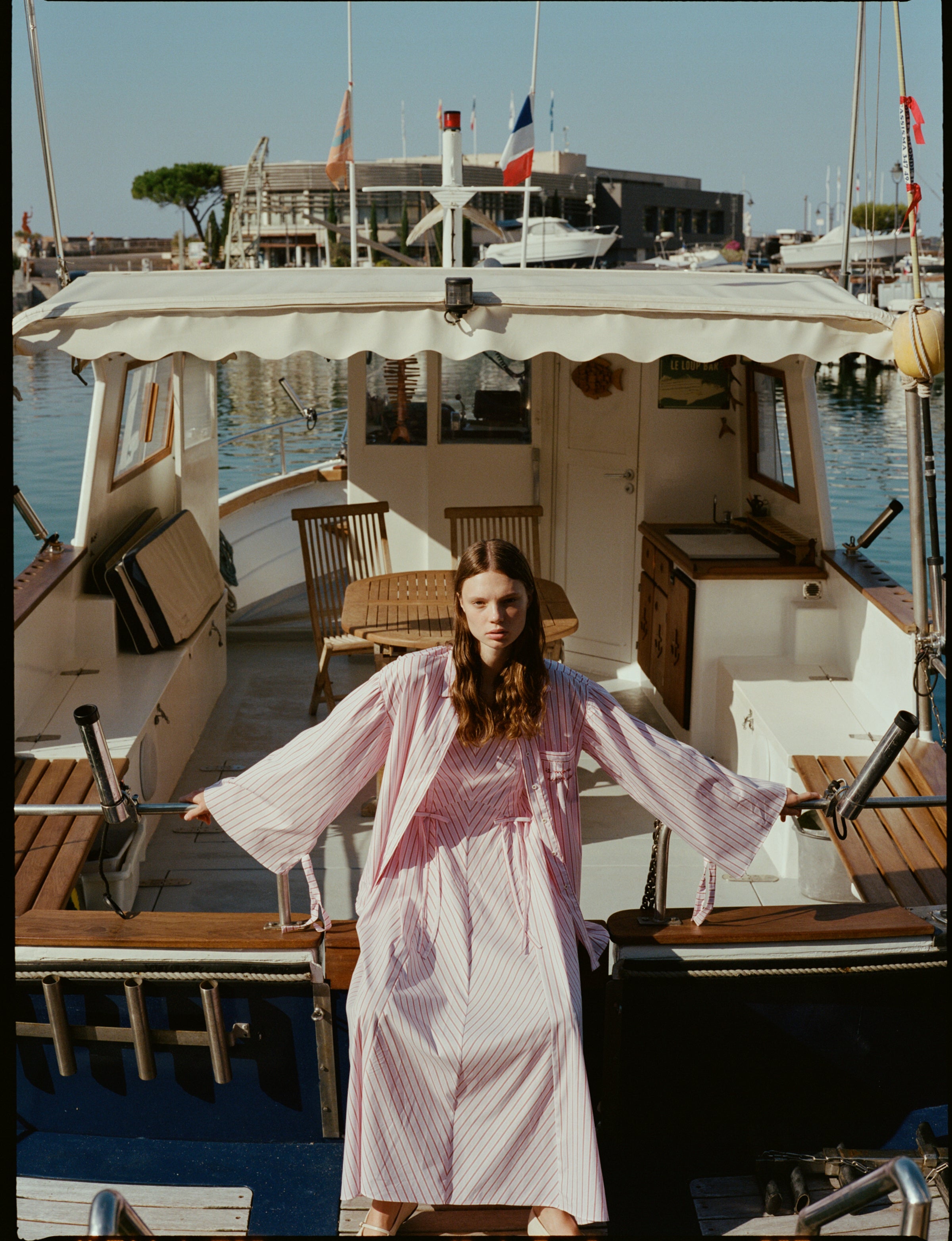 Vestido Miramar rayas rosas