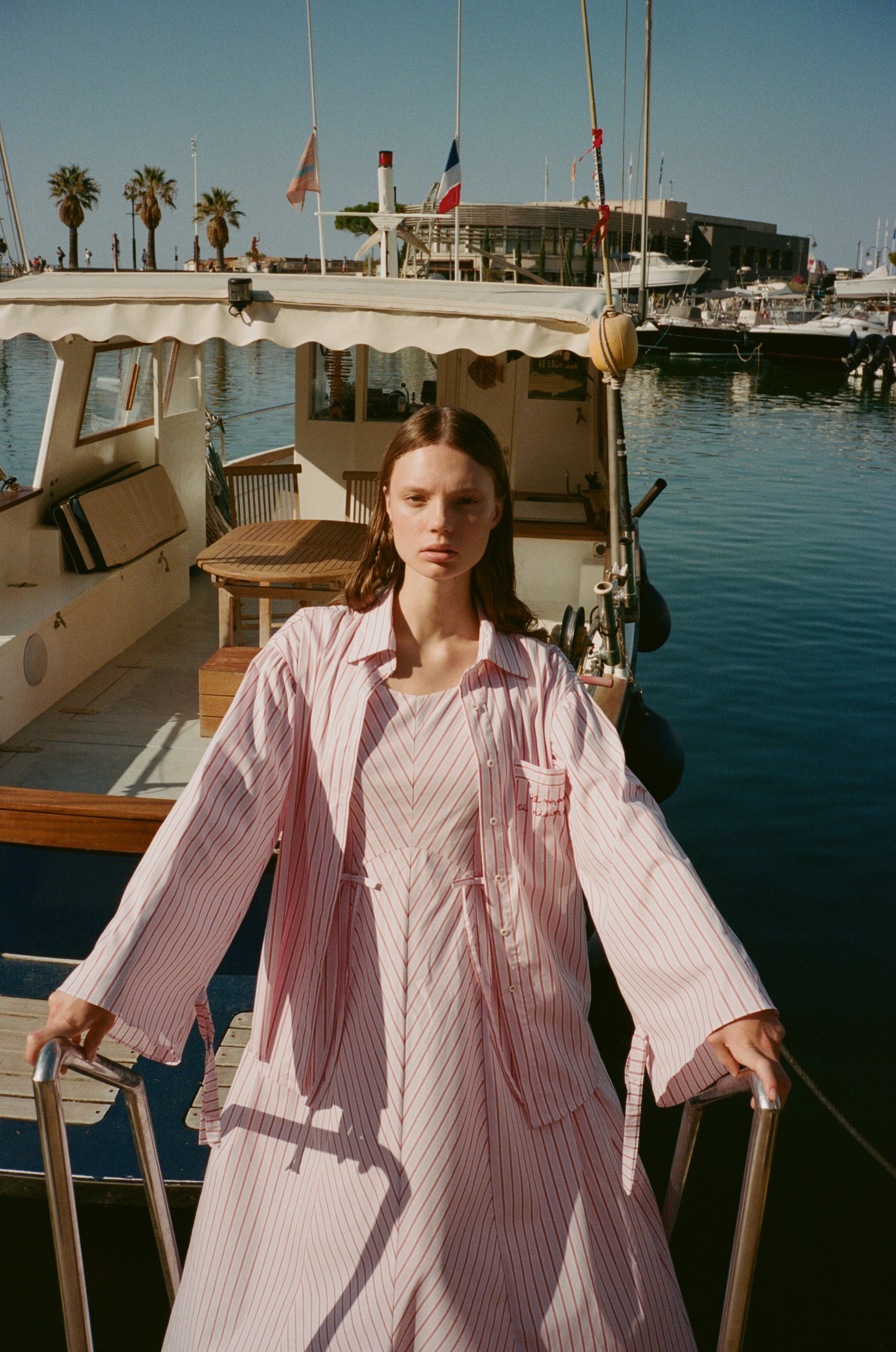 Camisa Navia rayas rosas