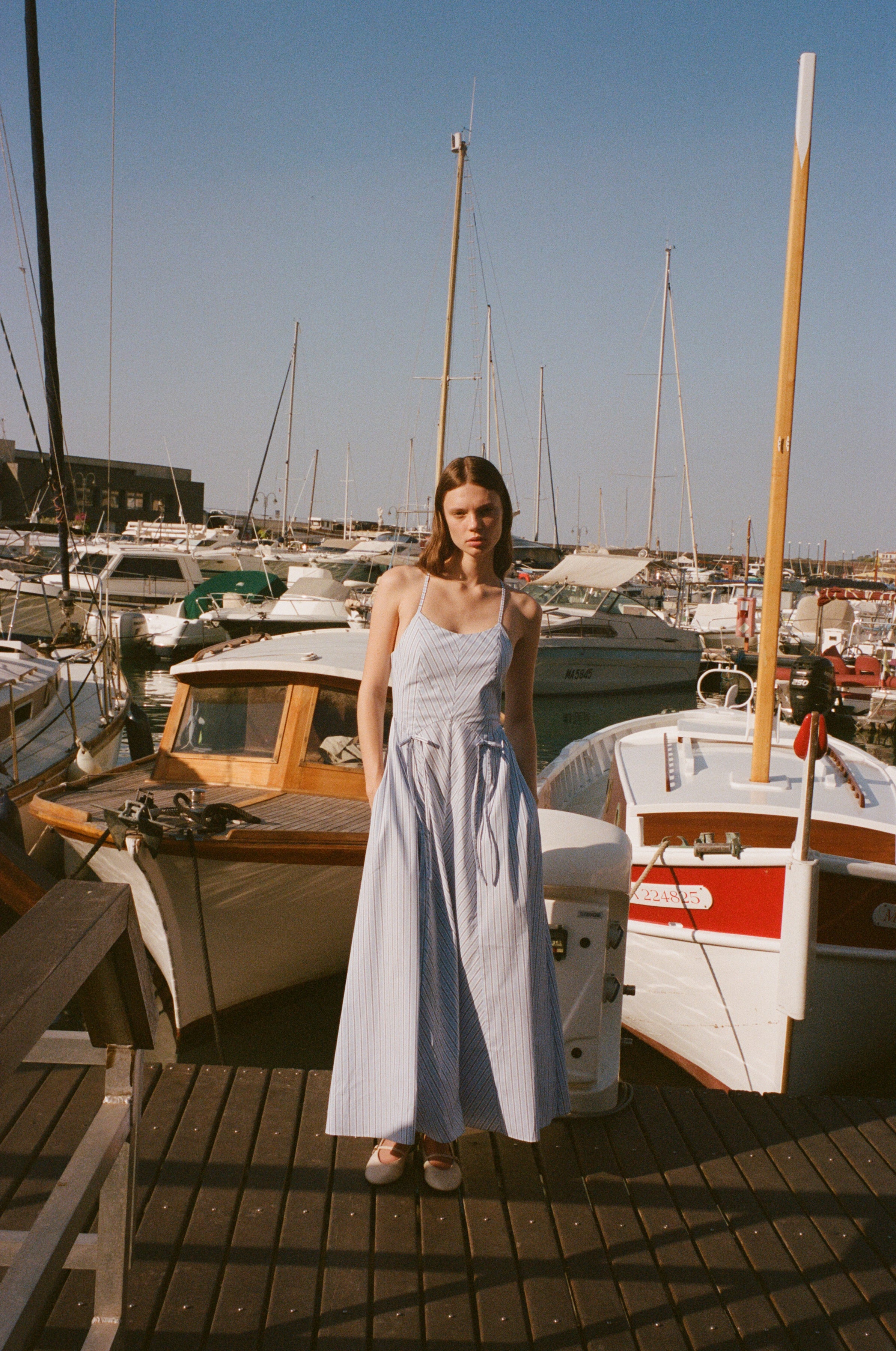 Vestido Miramar rayas azules