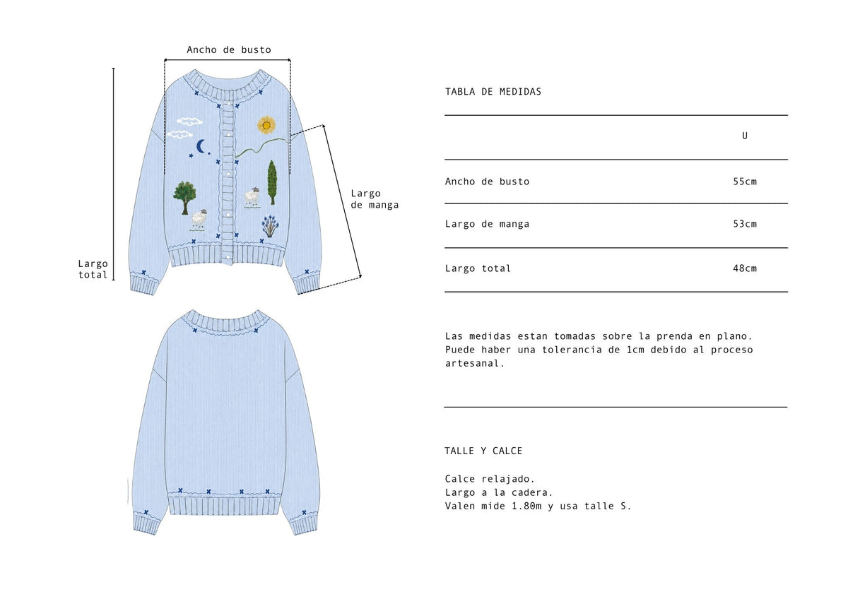 Cardigan Ofelia Celeste