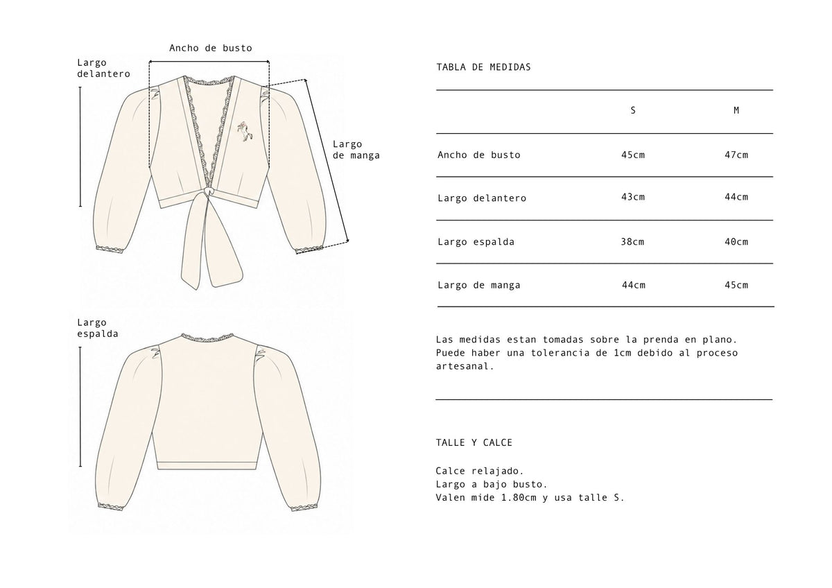 Top Julieta crema
