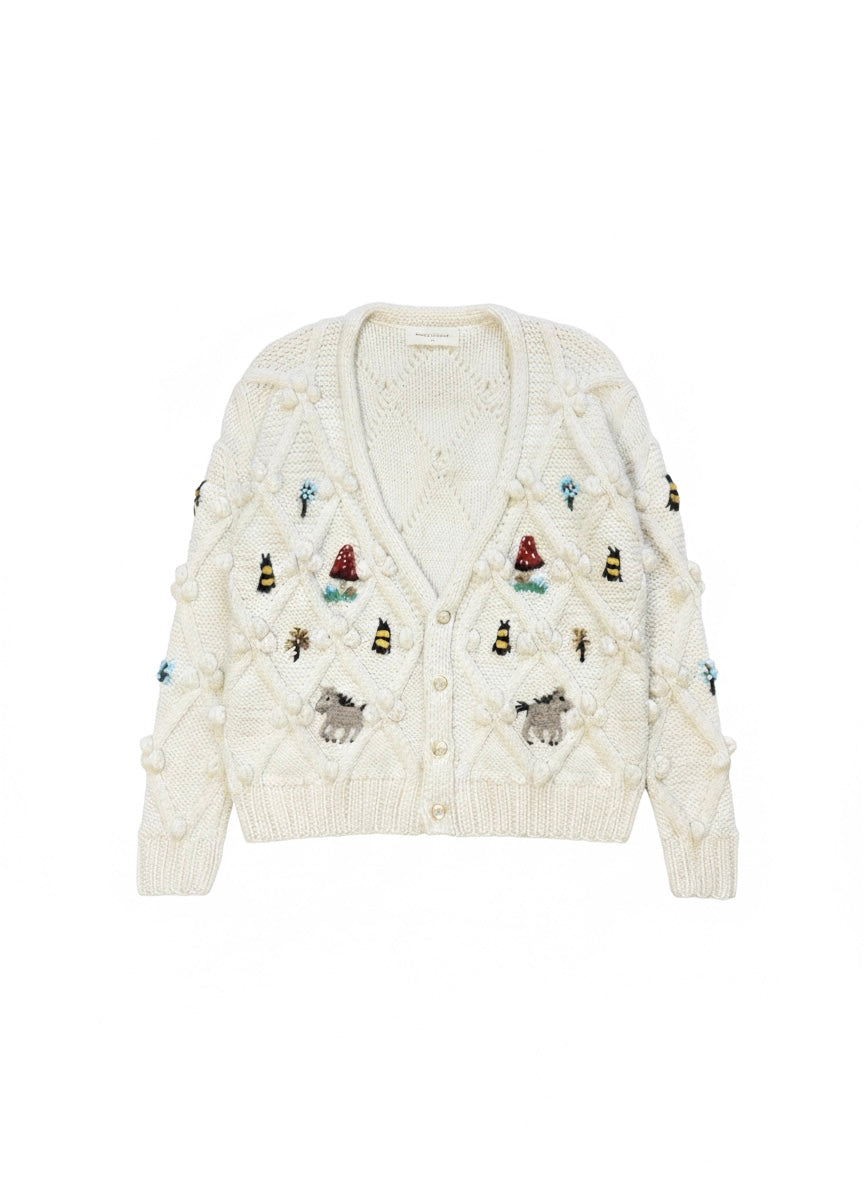 Cardigan Caballitos natural (Pre Order 15 días)