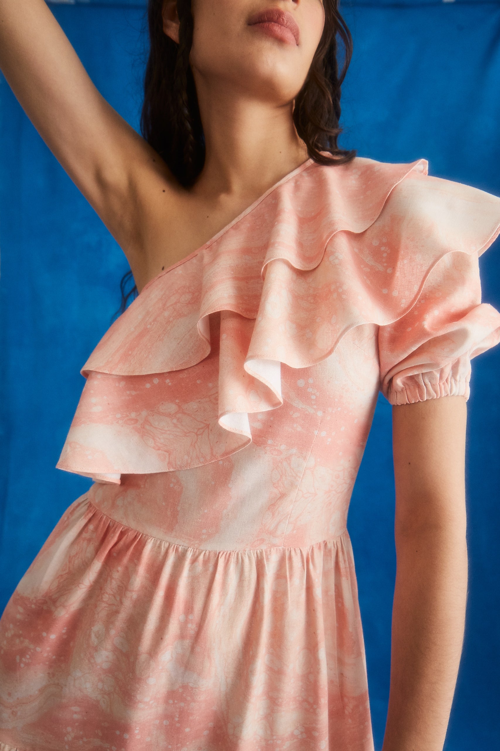 Vestido Marea rosa liquid