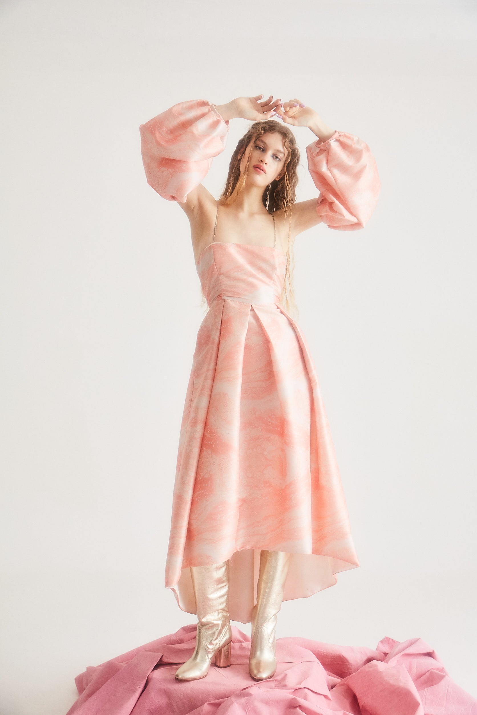 Vestido Jose Ignacio rosa liquid